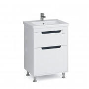 Тумба Sanwerk Greta 60 см с раковиной Space Line МДФ белый MV0000883