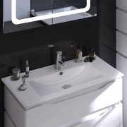 Тумба Sanwerk Alessa 70 см с раковиной Qtap МДФ белый MV0000868