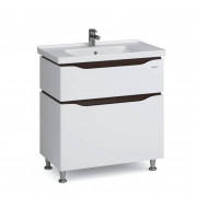 Тумба Sanwerk Alessa 80 см с раковиной Idea МДФ белый/венге MV0000875