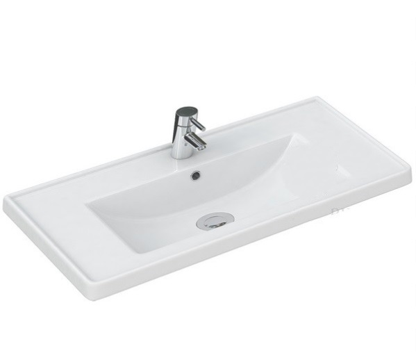 Раковина для ванной Sanwerk Kante 100 см керамика белый UV0000139