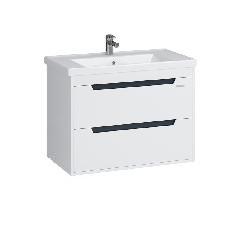 Тумба Sanwerk Greta Air 80 см с раковиной New Line МДФ белый MV0000887