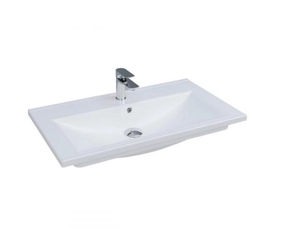 Раковина для ванної Sanwerk Thin 80х45 см кераміка білий UV0000151