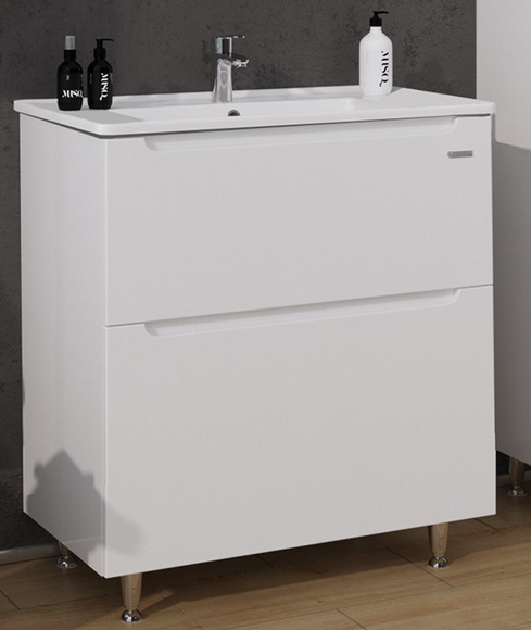 Тумба Sanwerk Era 70 см із раковиною Qtap МДФ білий MV0000852