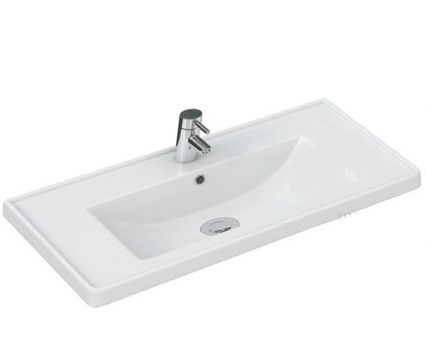 Раковина для ванной Sanwerk Kante 100 см керамика белый UV0000139