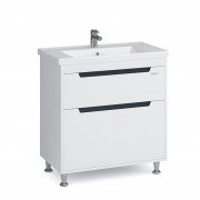 Тумба Sanwerk Greta 80 см с раковиной New Line МДФ белый MV0000885