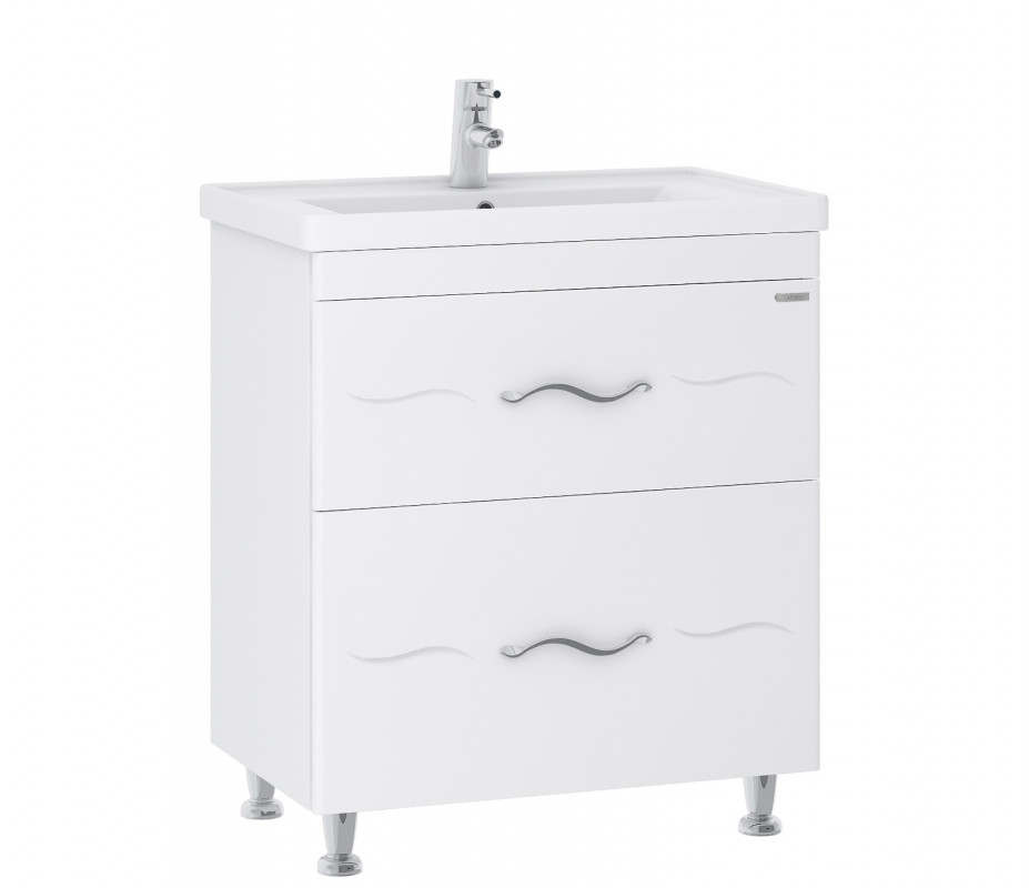 Тумба Sanwerk Mindal 80 см с раковиной New Line МДФ белый MV0000889