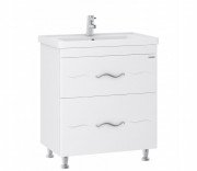 Тумба Sanwerk Mindal 80 см с раковиной New Line МДФ белый MV0000889