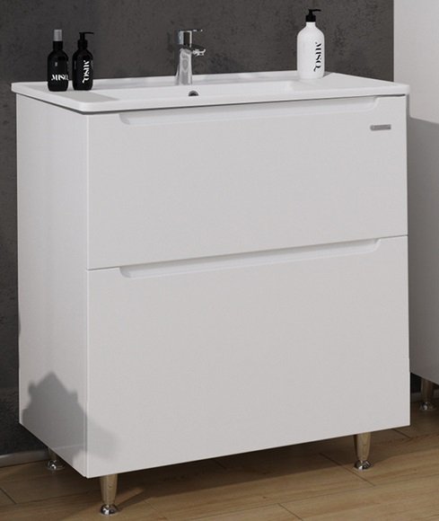 Тумба Sanwerk Era 70 см с раковиной Qtap МДФ белый MV0000852