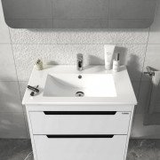 Тумба Sanwerk Greta 70 см с раковиной Qtap МДФ белый MV0000884