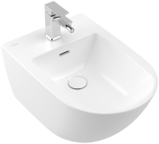 Биде подвесное Villeroy & Boch Subway 3.0 37,5х56 см санитарная керамика CeramicPlus каменный белый 447000RW