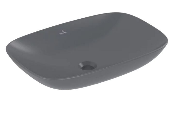 Раковина Villeroy & Boch Loop & Friends 62х42 см с переливом TitanCeram CeramicPlus графит 4A5000i4