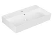 Раковина Villeroy & Boch Memento 2.0 80х47 см с переливом шлифованная TitanCeram CeramicPlus альпийский белый 4A228GR1