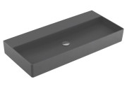 Раковина Villeroy & Boch Memento 2.0 100х47 см без перелива шлифованная TitanCeram CeramicPlus графит 4A221FI4