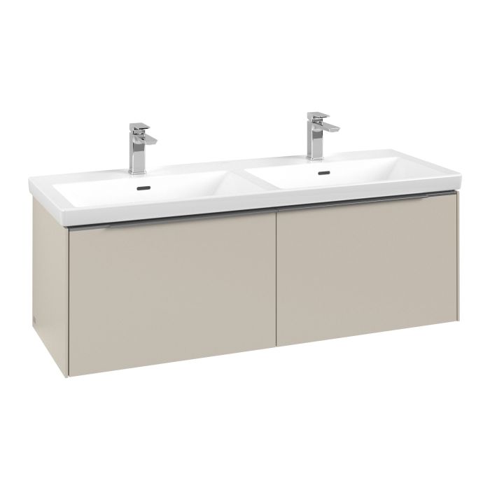 Тумба под раковину Villeroy & Boch Subway 3.0 127,2х42,9 см с подсветкой ДСП серый кашемир C567L0VN