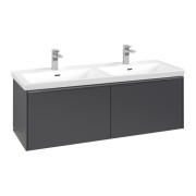 Тумба под раковину Villeroy & Boch Subway 3.0 127,2х42,9 см с подсветкой ДСП графит C567L0VR