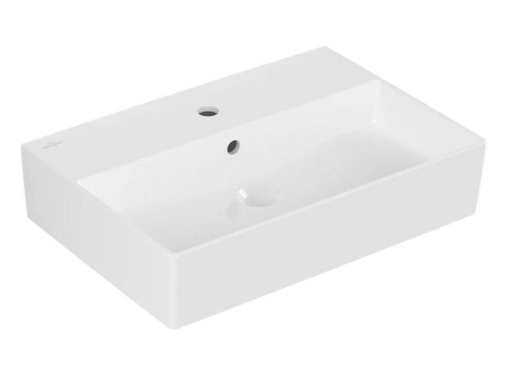 Раковина Villeroy&Boch Memento 2.0 60х42 см з переливом шліфована TitanCeram альпійський білий 4A226G01