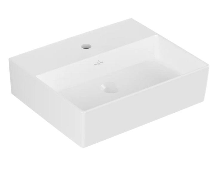 Раковина Villeroy & Boch Memento 2.0 50х42 см без переливу TitanCeram CeramicPlus кам'яний білий 4A2251RW