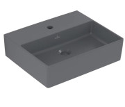 Раковина Villeroy & Boch Memento 2.0 50х42 см без перелива TitanCeram CeramicPlus графит 4A2251I4