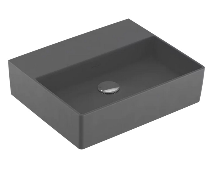 Раковина Villeroy & Boch Memento 2.0 50х42 см без переливу TitanCeram CeramicPlus графіт 4A2253I4