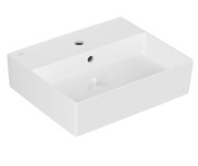 Раковина Villeroy & Boch Memento 2.0 50х42 см с переливом шлифованная TitanCeram CeramicPlus альпийский белый 4A225GR1