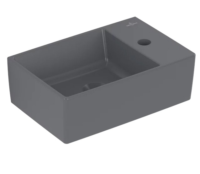 Раковина Villeroy & Boch Memento 2.0 40х26 см без перелива TitanCeram CeramicPlus графит 432340I4