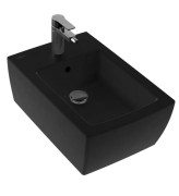 Биде подвесное Villeroy & Boch Memento 2.0 37,5х56 см санитарная керамика CeramicPlus Ebony (черный матовый) 443300S5