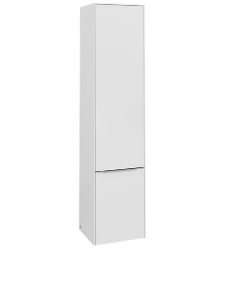 Пенал Villeroy & Boch Subway 3.0 40х36,2х171 см петли слева ДСП чисто белый/ручка алюминий глянцевый C58600VF