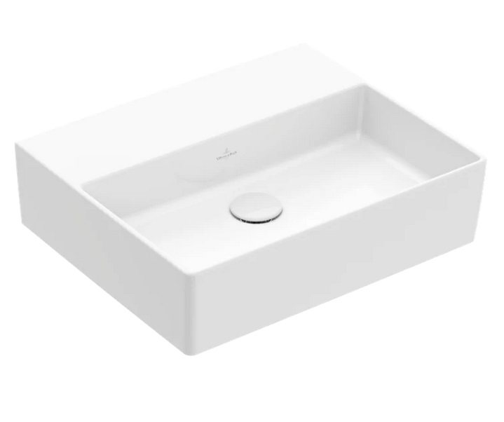 Раковина Villeroy & Boch Memento 2.0 50х42 см без перелива шлифованная TitanCeram альпийский белый 4A225F01