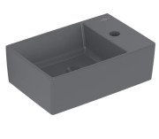 Раковина Villeroy & Boch Memento 2.0 40х26 см без перелива шлифованная TitanCeram CeramicPlus графит 43234GI4