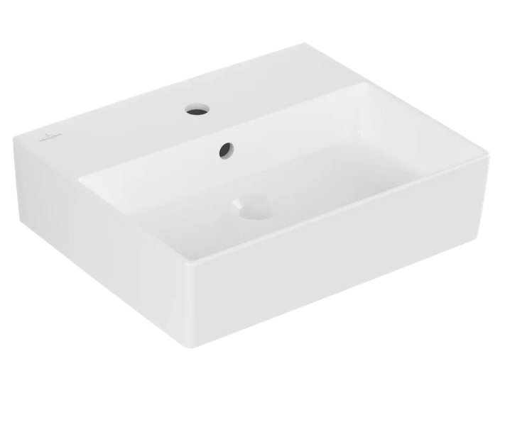 Раковина Villeroy & Boch Memento 2.0 50х42 см з переливом TitanCeram CeramicPlus кам'яний білий 4A2250RW