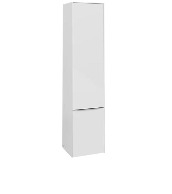 Пенал Villeroy & Boch Subway 3.0 40х36,2х171 см петлі праворуч ДСП діамантовий білий/ручка алюміній глянцевий C58700VE