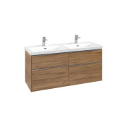 Тумба под раковину Villeroy & Boch Subway 3.0 127,2х57,6 см ДСП/алюминий дуб канзас C568L0RH