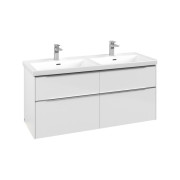 Тумба під раковину Villeroy & Boch Subway 3.0 127,2х57,6 см ДСП/алюміній діамантовий білий C568L0VE