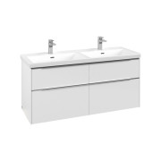 Тумба під раковину Villeroy & Boch Subway 3.0 127,2х57,6 см ДСП/алюміній чистий білий C568L0VF