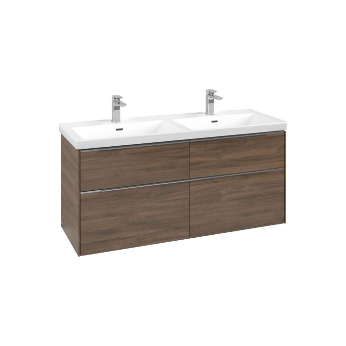 Тумба под раковину Villeroy & Boch Subway 3.0 127,2х57,6 см ДСП/алюминий дуб аризона C568L0VH