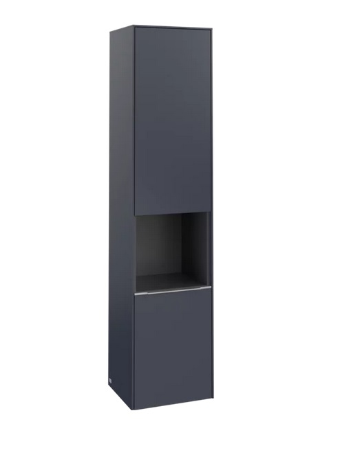 Пенал Villeroy & Boch Subway 3.0 40х36,2х171 см петлі ліворуч ДСП морський синій/ручка алюміній глянсовий C58800VQ