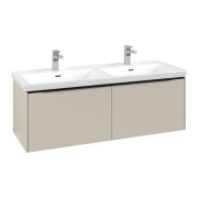 Тумба под раковину Villeroy & Boch Subway 3.0 127,2х42,9 см ДСП/алюминий серый кашемир/черный вулкан C567L1VN