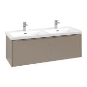 Тумба под раковину Villeroy & Boch Subway 3.0 127,2х42,9 см ДСП/алюминий тауп/монохром C567L2VM