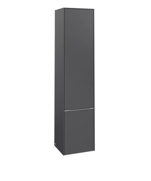 Пенал Villeroy & Boch Subway 3.0 40х36,2х171 см петлі праворуч ДСП графіт/ручка алюміній глянцевий C58700VR