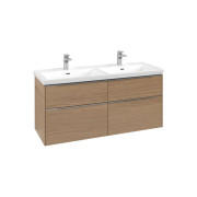 Тумба под раковину Villeroy & Boch Subway 3.0 127,2х57,6 см ДСП/алюминий дуб северный C568L0VJ