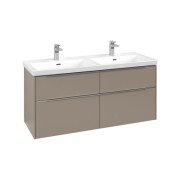 Тумба під раковину Villeroy & Boch Subway 3.0 127,2х57,6 см ДСП/алюміній тауп C568L0VM