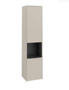 Пенал Villeroy & Boch Subway 3.0 40х36,2х171 см петлі зліва ДСП кашеміровий сірий/ручка вулканічний чорний C58801VN