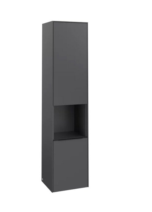 Пенал Villeroy & Boch Subway 3.0 40х36,2х171 см петлі зліва ДСП графіт/ручка вулканічний чорний C58801VR