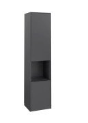 Пенал Villeroy & Boch Subway 3.0 40х36,2х171 см петлі зліва ДСП графіт/ручка вулканічний чорний C58801VR