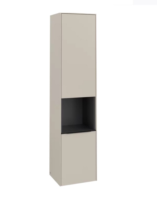 Пенал Villeroy & Boch Subway 3.0 40х36,2х171 см петли справа ДСП кашемировый серый/ручка вулканический черный C58901VN