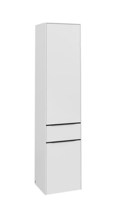 Пенал Villeroy & Boch Subway 3.0 40х36,2х171 см петли слева ДСП чисто белый/ручка вулканический черный C59001VF