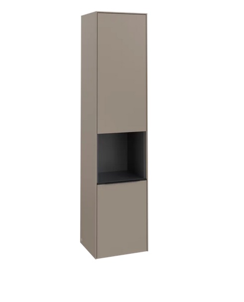 Пенал Villeroy & Boch Subway 3.0 40х36,2х171 см петли справа ДСП серо-коричневый/ручка вулканический черный C58901VM