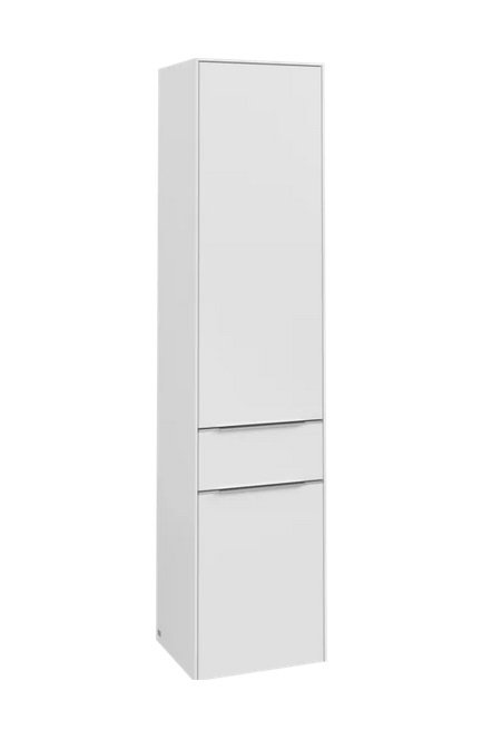 Пенал Villeroy & Boch Subway 3.0 40х36,2х171 см петли слева ДСП чисто белый/ручка алюминий глянцевый C59000VF