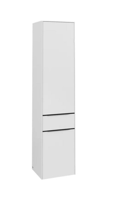 Пенал Villeroy & Boch Subway 3.0 40х36,2х171 см петли слева ДСП чисто белый/ручка вулканический черный C59001VF