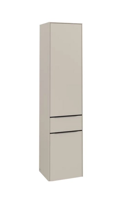 Пенал Villeroy & Boch Subway 3.0 40х36,2х171 см петлі зліва ДСП кашеміровий сірий/ручка вулканічний чорний C59001VN